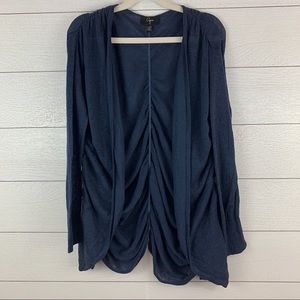 Aqua Ruched Cardigan